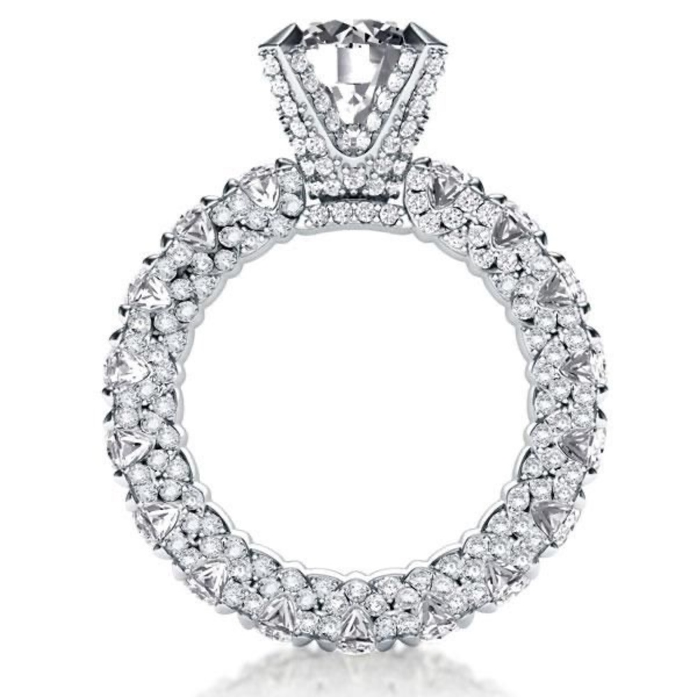 Unique Engagement Ring Silver Ring Eternity Ring
